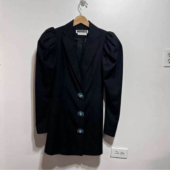 ROTATE Birger Christensen Carol Crystal-Embellished Blazer Mini Dress Size US-4 - Picture 6 of 15